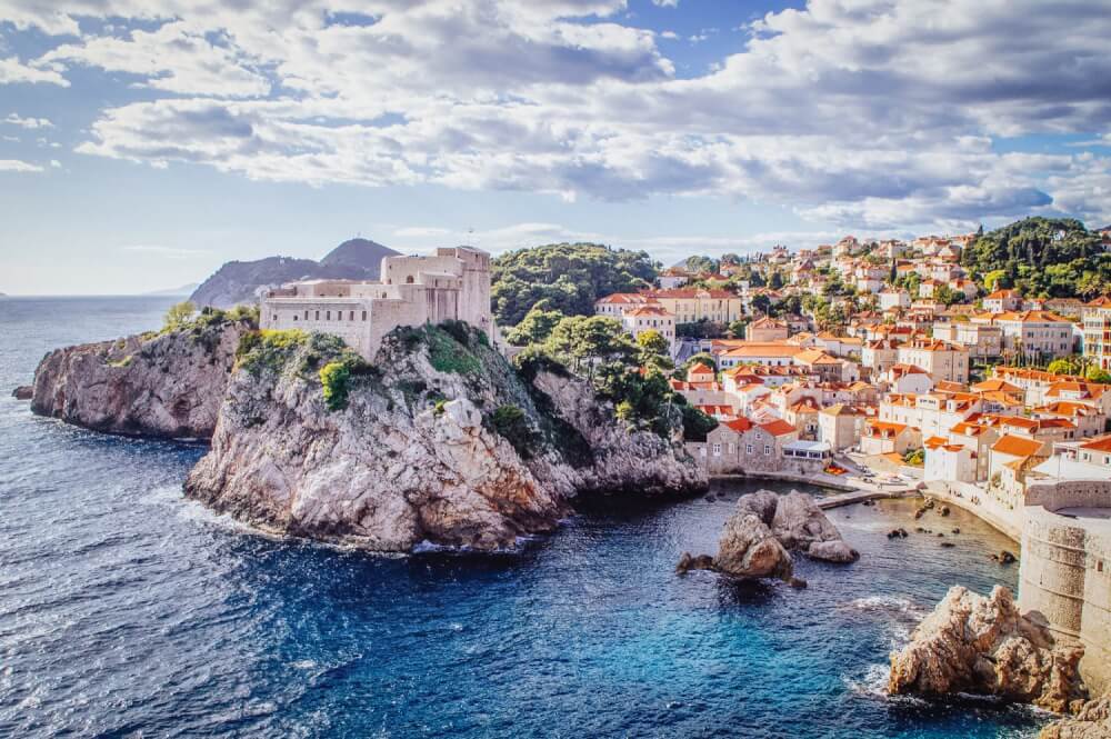 Dubrovnik old town walls in Croatia